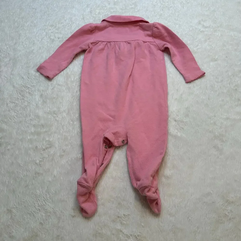 Ralph Lauren Pink Polo Romper sz 6 m Baby Girl Polo Romper